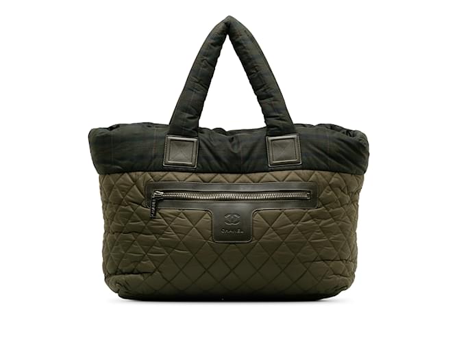 Green Chanel Large Coco Cocoon Tote Cloth  ref.1238107