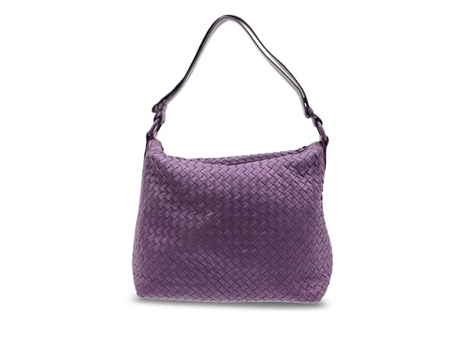 Purple Bottega Veneta Intrecciato Shoulder Bag Porpora Pelle  ref.1238123