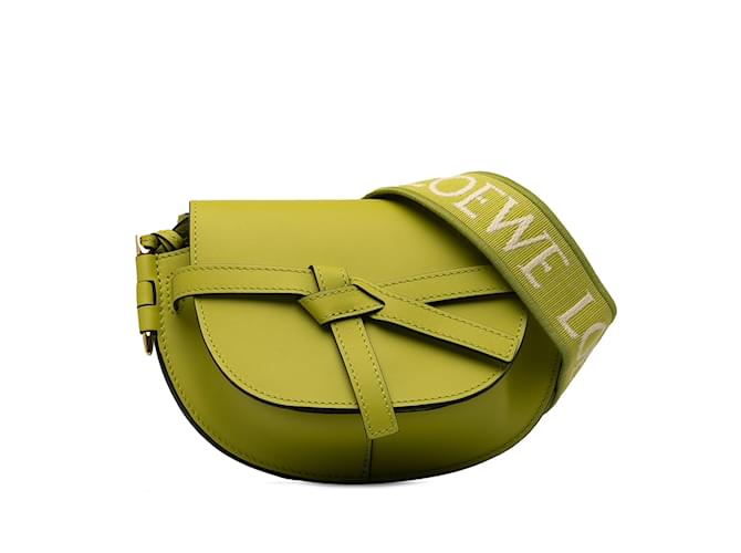 Green Loewe Mini Gate Crossbody Bag Leather  ref.1238151