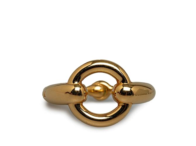 Ring Hermès Anello sciarpa Hermes Mors in oro D'oro Oro giallo  ref.1238156
