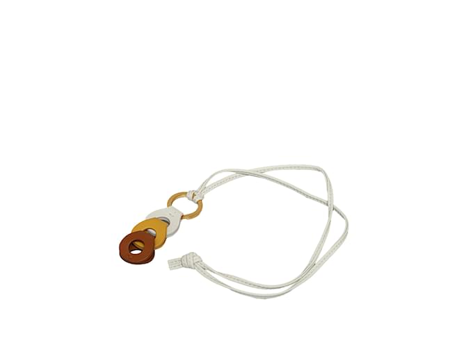 Weiße Halskette aus dreifarbigem Leder von Bottega Veneta  ref.1238176