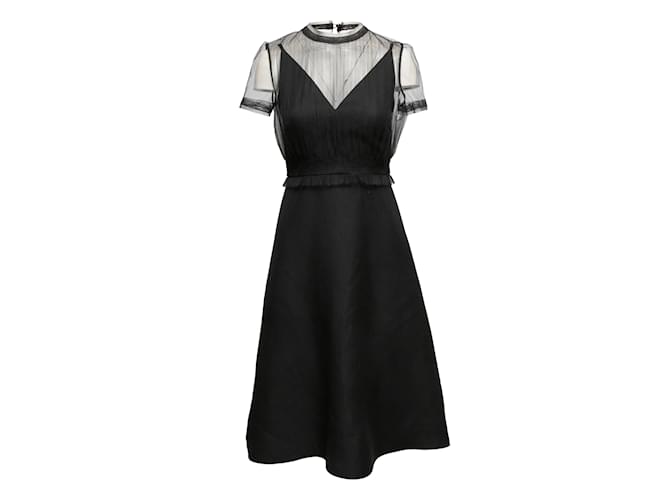 Black Valentino Tulle & Virgin Wool-Blend Cocktail Dress Size US 4  ref.1238182
