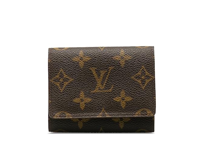 Brown Louis Vuitton Monogram Enveloppe Carte De Visite Cloth  ref.1238209