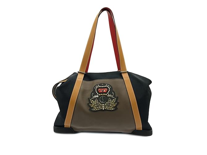 Sac de voyage noir Christian Louboutin Bagdamon Cuir  ref.1238244