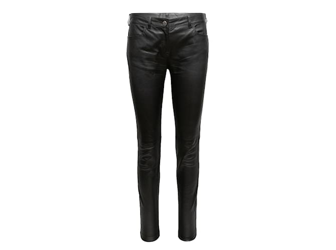 Black Balenciaga Leather Skinny-Leg Pants Size EU 40  ref.1238249