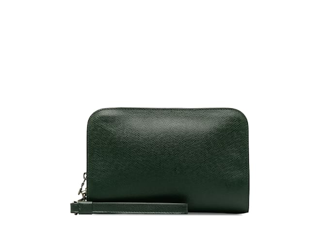 Green Louis Vuitton Taiga Baikal Clutch Bag Leather  ref.1238250