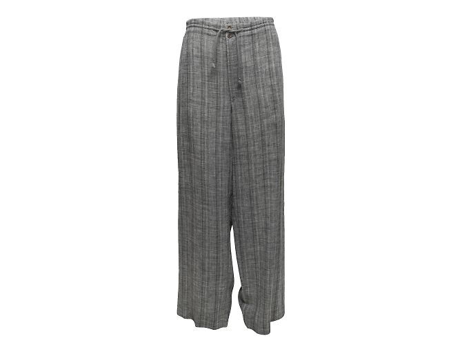 Hermès Grey Hermes Wide-Leg Pants Size EU 52