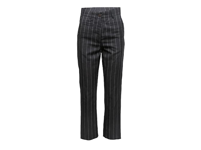 Pantaloni gessati in lana Loewe blu scuro e bianchi taglia EU 34 Blu navy  ref.1238252