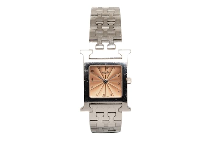 Hermès Silver Hermes Quartz Heure H Watch Silvery Steel  ref.1238253