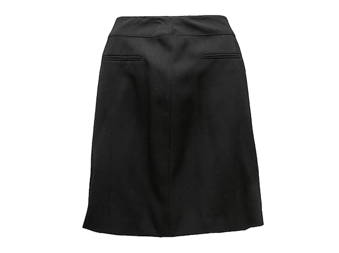 Autre Marque Vintage Black Chanel Boutique Spring/Summer 1996 Wool Skirt Size FR 46  ref.1238260