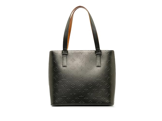 Bolso tote Stockton gris con monograma de Louis Vuitton Cuero  ref.1238271