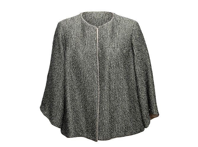 Black & Multicolor Chanel Alpaca-Blend Tweed Jacket Size FR 44