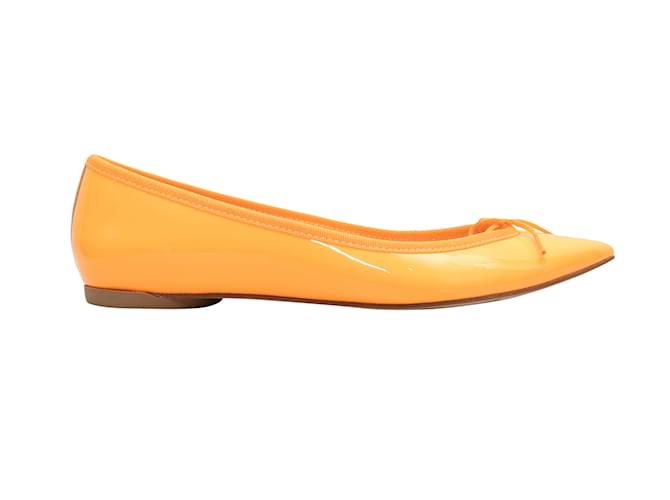 Marigold Repetto Patent Pointed-Toe Flats Size 41 Golden Leather  ref.1238306