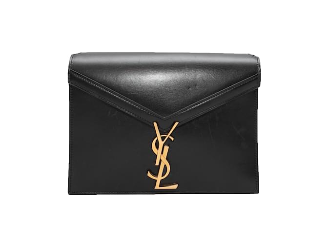 Black Saint Laurent Cassandra Medium Chain Bag Leather  ref.1238311