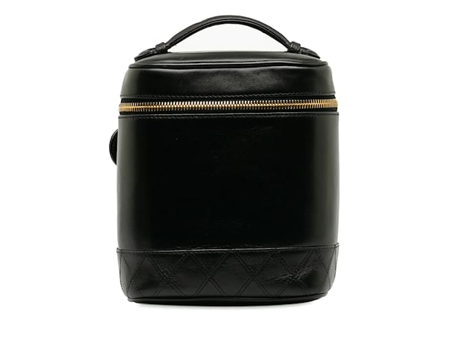 Black Chanel CC Lambskin Vanity Bag Leather  ref.1238322