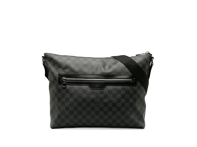 Black Louis Vuitton Damier Graphite Mick MM Crossbody Bag Cloth  ref.1238323