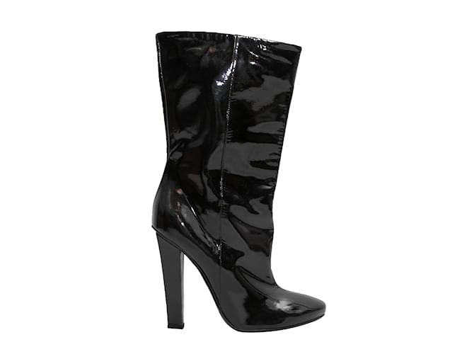 Black Jimmy Choo Patent Leather Heeled Boots Size 38  ref.1238338