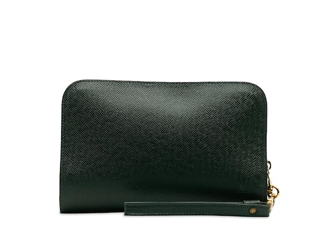 Green Louis Vuitton Taiga Baikal Clutch Bag Leather  ref.1238375