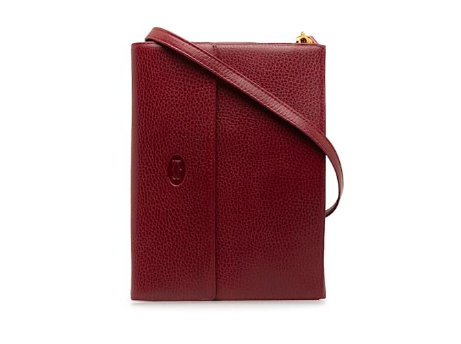 Red Cartier Must de Cartier Crossbody Bag Leather  ref.1238426