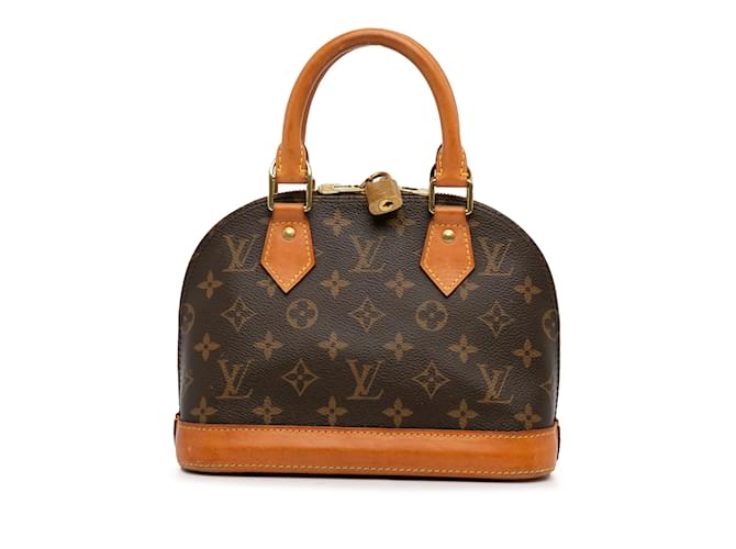 Bolso satchel Alma BB marrón con monograma de Louis Vuitton Castaño Cuero  ref.1238456