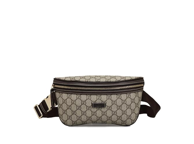 Brown Gucci GG Supreme Belt Bag Leather  ref.1238474