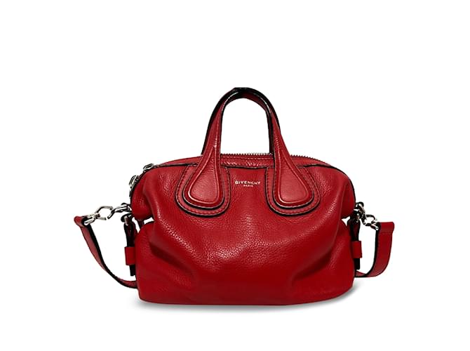 Red Givenchy Micro Nightingale Satchel Leather  ref.1238487