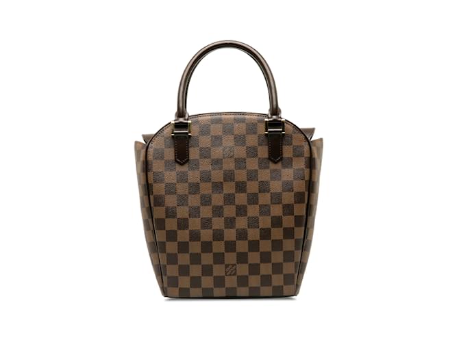 Brown Louis Vuitton Damier Ebene Sarria Seau Handbag Leather  ref.1238501