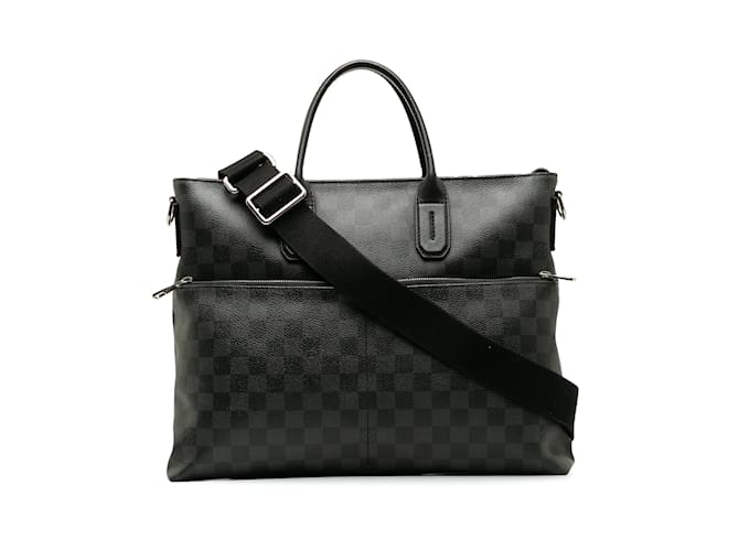 Black Louis Vuitton Damier Graphite 7 Days A Week Leather  ref.1238522