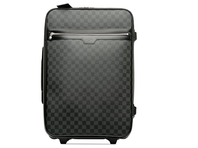 Black Louis Vuitton Damier Graphite Pegase 55 Travel bag Leather  ref.1238524