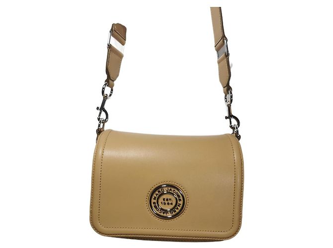 Bolsa mensageiro Marc Jacobs em couro marrom