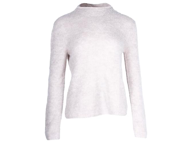 Theory Mock-Neck Sweater in Beige Alpaca Wool  ref.1238568