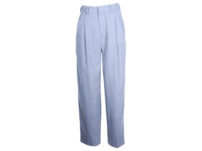 Alexander McQueen Tapered Trousers in Gray Polyester Wool Grey  ref.1238586