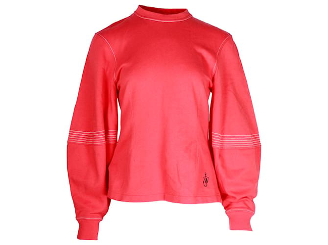 JW Anderson Balloon Sleeve Sweater in Red Cotton   ref.1238608