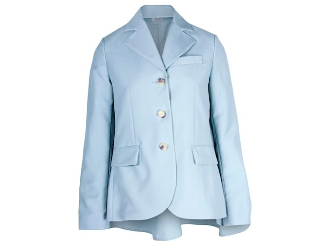 Lanvin Cape Blazer Jacket in Light Blue Wool  ref.1238609