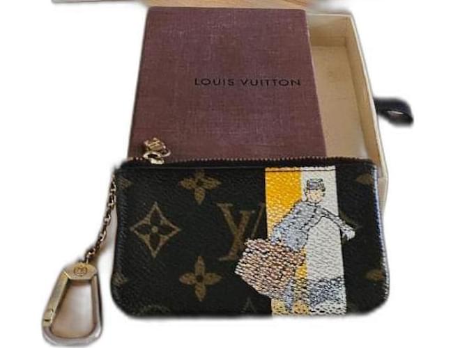 Louis Vuitton “The Groom” coin purse or key ring Brown Leather  ref.1238668