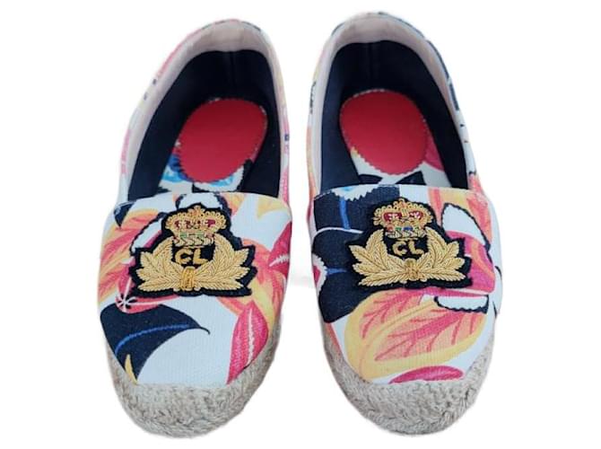 Christian Louboutin Espadrilles "Gallia Flat Hawaii" Toile Multicolore  ref.1238669