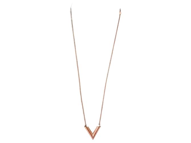 Louis Vuitton Essential V Necklace Golden Gold-plated  ref.1238672