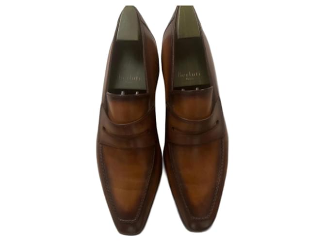 Berluti Andy excessive Brown Leather  ref.1238673