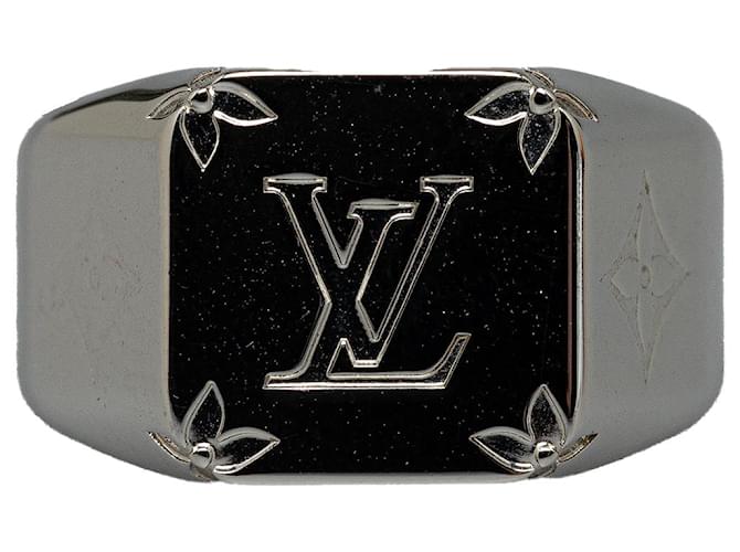 Louis Vuitton Silver Signet Ring Silvery Metal  ref.1238679