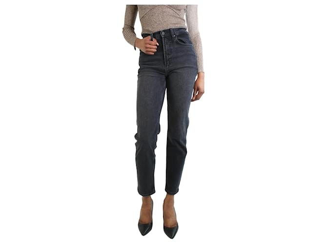 Anine Bing Graue Slim-Leg-Jeans – Größe UK 6 Baumwolle  ref.1238764