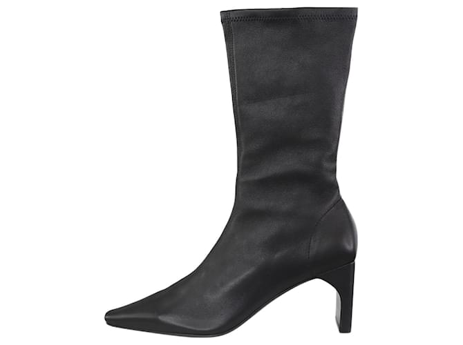 Autre Marque Black leather calf boots - size EU 38  ref.1238768