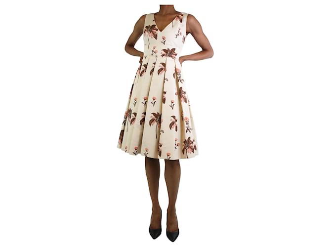 white christmas dresses Prada Cream Short Sleeve Midi Dress with Pocket Detail Size IT 44 (UK –  Sellier