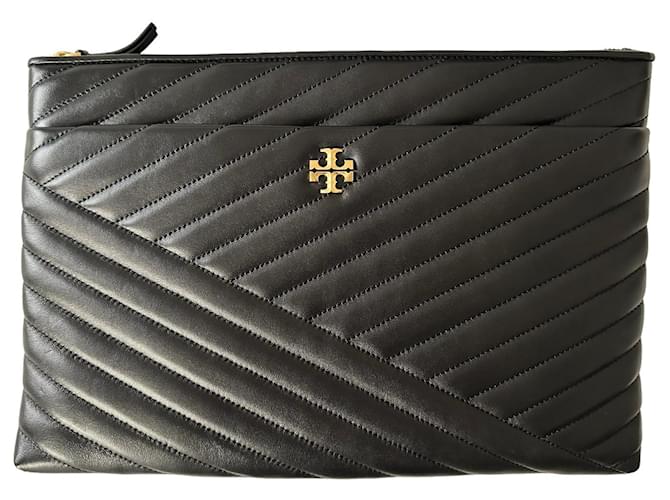 Tory Burch Black leather Kira large pouch  ref.1238797