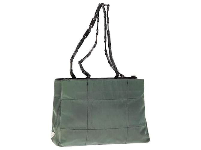 PRADA Shoulder Bag Nylon Green Auth 65556  ref.1238823