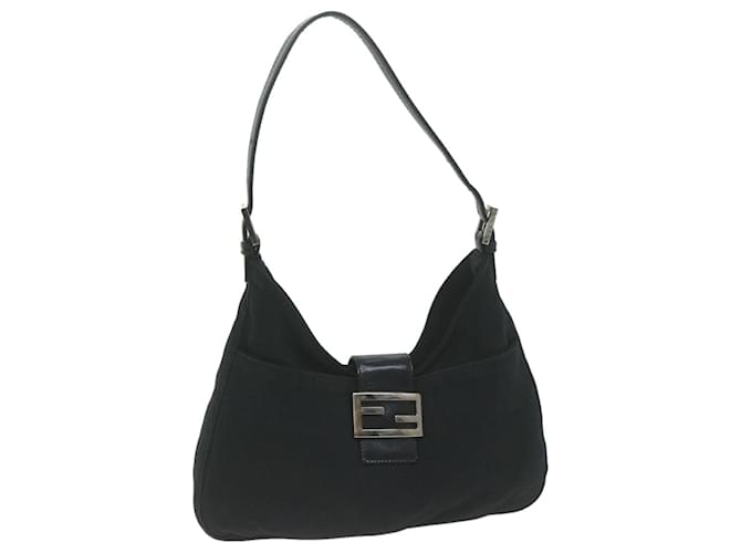 FENDI Mamma Baguette Shoulder Bag Nylon Black Auth ep3008  ref.1238825