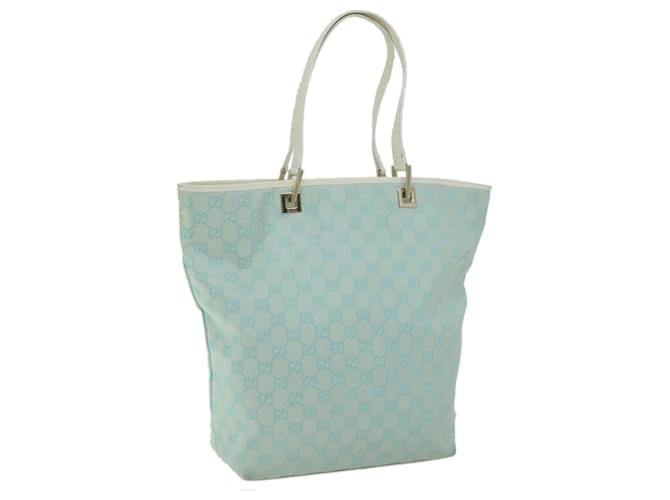 GUCCI GG Canvas Tote Bag Light Blue 002 1098 Auth ep3162  ref.1238866