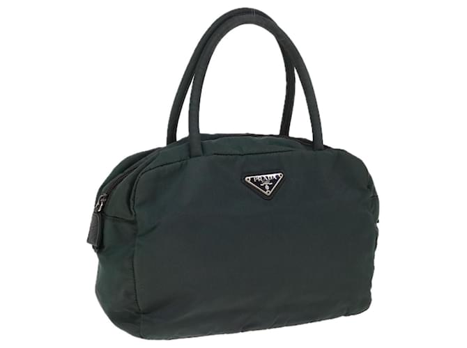 PRADA Hand Bag Nylon Green Auth 65012  ref.1238881