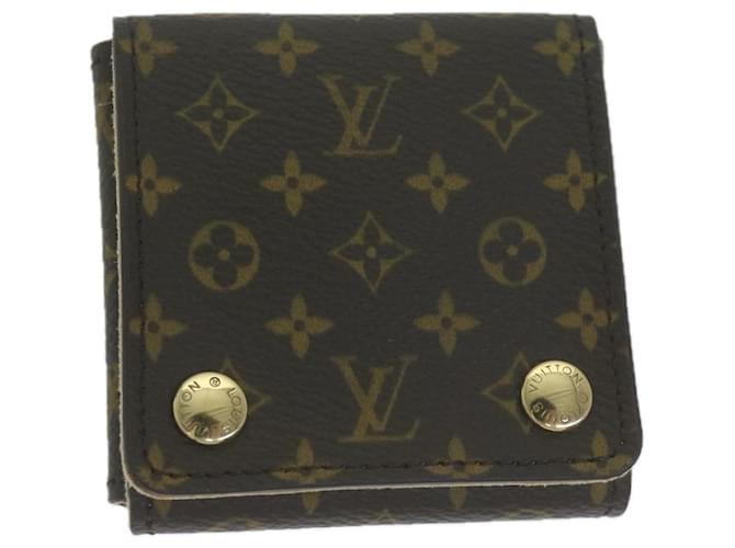 LOUIS VUITTON Monogram Jewelry Case Boîte à bijoux LV Auth ac2650 Toile Monogramme  ref.1238911