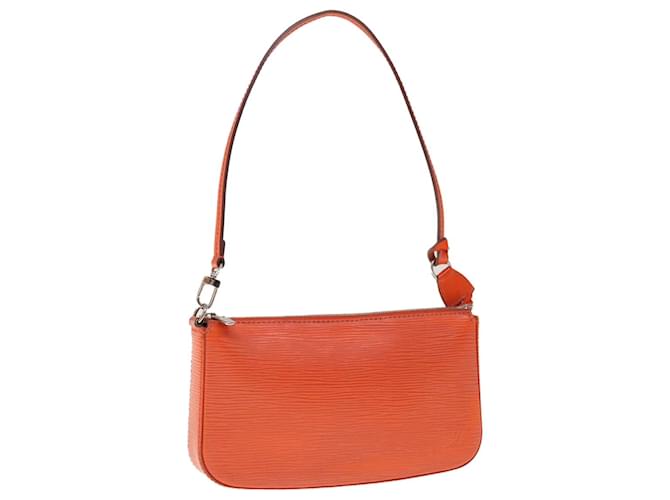 Bolsa LOUIS VUITTON Epi Pochette Acessórios Laranja Pimon M40778 Autenticação de LV 65403 Couro  ref.1238923