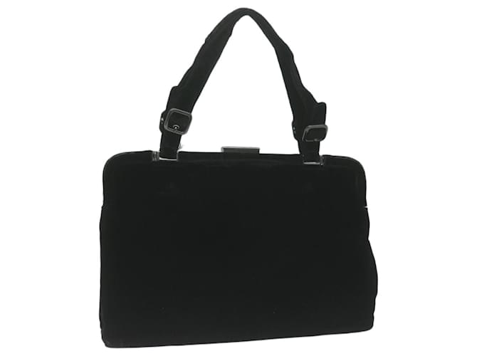 PRADA Shoulder Bag Velor Black Auth bs11715  ref.1238927